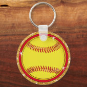 Billige Personalisierte Softball-Schlüsselanhänger Schlüsselanhänger (Rückseite)