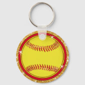 Billige Personalisierte Softball-Schlüsselanhänger Schlüsselanhänger (Rückseite)