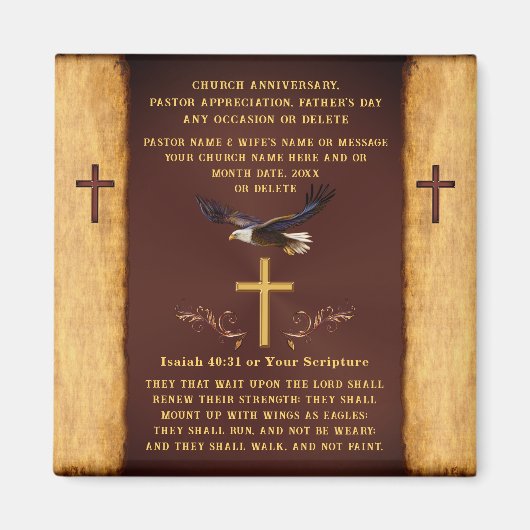 Billige religiöse Geschenke BULK, Gastgeschenke de Magnet (Vorne)