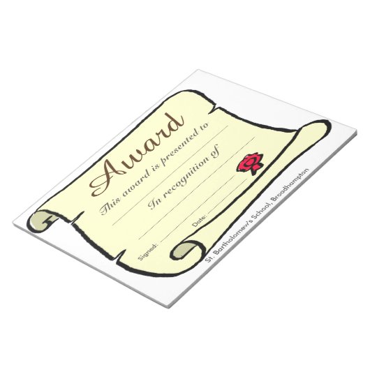 Billige Schulpreisliste Notizblock (angewinkelt)