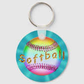 Billige Softball-Geschenke für Mädchen, Softball-G Schlüsselanhänger (Rückseite)