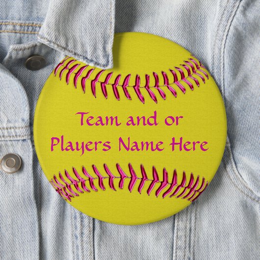 Billige Softball-Geschenke für Mädchen TEAM und Button (Beispiel)