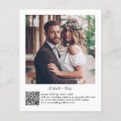 Billige Verheiratete Typografie QR Code Foto Hochz Flyer (Hinten)