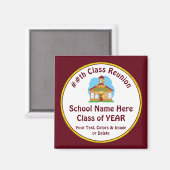 Billige Wiedersehen-Geschenke, Text und Farben für Magnet (Vorderseite/Rückseite)