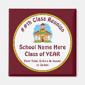 Billige Wiedersehen-Geschenke, Text und Farben für Magnet (Vorne)