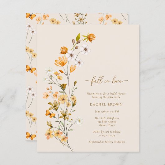 Billige Wildblume im Herbst sinkt im Brautparty de (Vorne/Hinten)