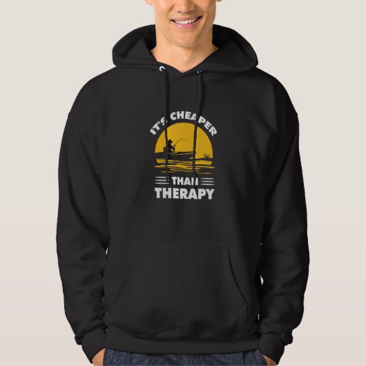 Billiger als ein therapeutisches Fischerboot fisch Hoodie (Vorderseite)