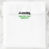 Billiger als Therapie Runder Aufkleber (Tasche)