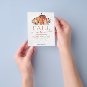 Billiger Fall in der Liebe Floral Pumpkin Brautpar Flyer (Gruppe)
