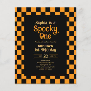Billiger Retro-Spooky-One-Halloween-Geburtstag Flyer