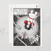 'Billiger & schneller als Scheidung' Postkarte (Vorne/Hinten)