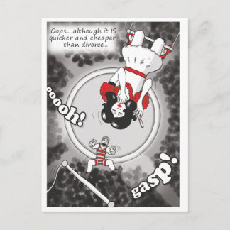 'Billiger & schneller als Scheidung' Postkarte