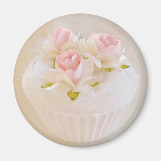 Billiger Vintage-Style-Cupcake-Magnet Magnet (Vorne)