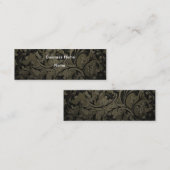 Billiger Vintager Grunge-Blumengeschäfts-Karte Mini Visitenkarte (Vorne/Hinten)