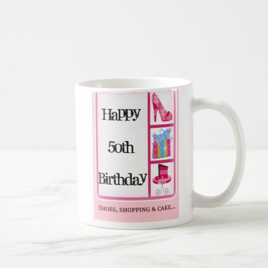 Billiges 50. Geburtstags-Geschenk - Tasse (Rechts)