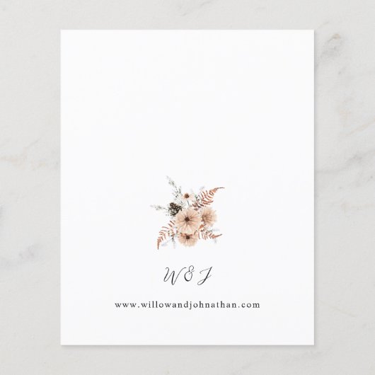 Billiges Beige & Pine Rustikale Hochzeit (Rückseite)