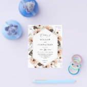 Billiges Beige & Pine Rustikale Hochzeit Flyer (Einzeln)