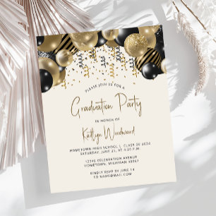 Billiges Black Balloon Arch Graduation Party