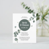 Billiges Botanisches Fallende Blätter Grüne Hochze (Stehend Vorderseite)