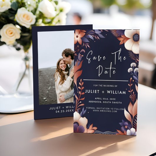Billiges Budget Stilvolle Blue Wedding der Navy Save The Date