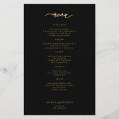 Billiges, einfaches goldenes Skript, schwarzes Hoc Flyer (Vorne)