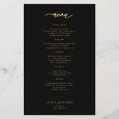 Billiges, einfaches goldenes Skript, schwarzes Hoc Flyer (Vorne)