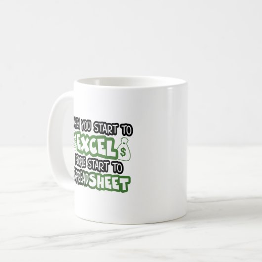 Billiges Excel und Tabellenkalkulationssystem Kaffeetasse (Vorderseite Links)