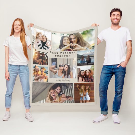 Billiges Foto Blanket Collage Moderne BESTE FREUND Fleecedecke (Beispiel)