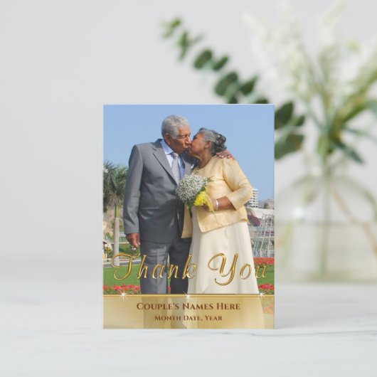 Billiges Foto Danke Postkarten, Jubiläum Postkarte (Stehend Vorderseite)