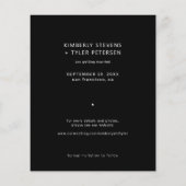 Billiges Foto, elegante Hochzeit Save the Date (Rückseite)