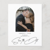 Billiges Foto, elegante Hochzeit Save the Date (Vorderseite)