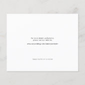 Billiges Foto, elegante Hochzeit Save the Date Flyer (Hinten)