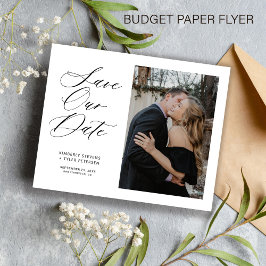 Billiges Foto, elegante Hochzeit Save the Date Flyer