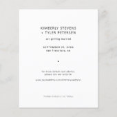 Billiges Foto, elegante Hochzeit Save the Date Flyer (Hinten)