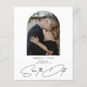 Billiges Foto, elegante Hochzeit Save the Date Flyer (Vorne)
