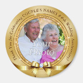 Billiges FOTO, Hochzeitsfavoriten, JEDES JAHR Magnet (Vorne)