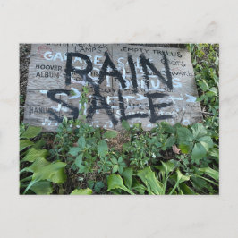 Billiges Regenwasser Postkarte