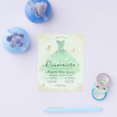 Billiges Sage Green Gold Glitzer Gozo Quinceanera Flyer (Einzeln)