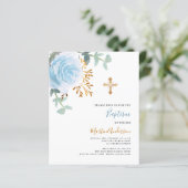 Billiges Taufprogramm für Blaue Blumenjungen (Stehend Vorderseite)