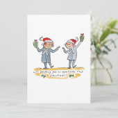 Billiges Weihnachten Einladung (Stehend Vorderseite)