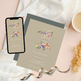 Billigflorale Einladungen Boho Wildblumen