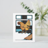Billina der Gelbe Hen Postkarte (Stehend Vorderseite)