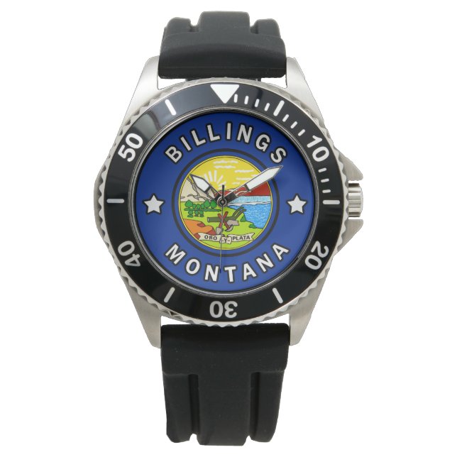 Billings Montana Armbanduhr (Vorderseite)