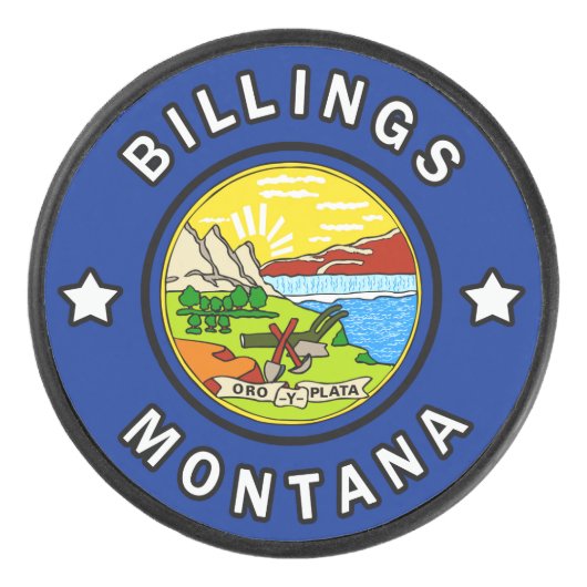 Billings Montana Eishockey Puck (Vorderseite)