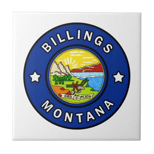 Billings Montana Fliese (Vorderseite)