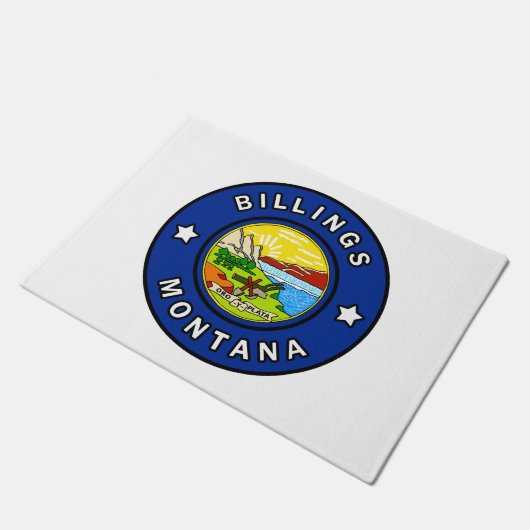Billings Montana Fußmatte (Schrägansicht)