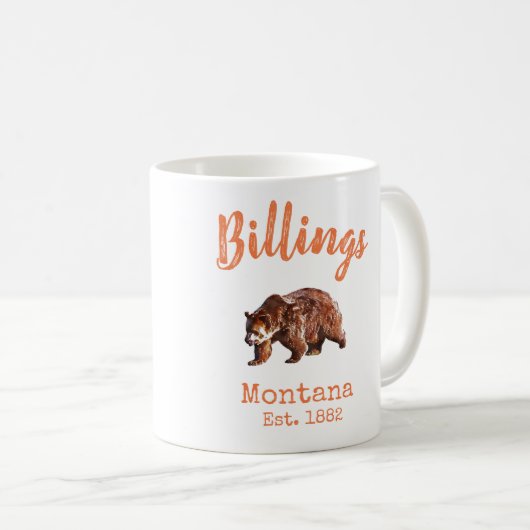 Billings Montana Kaffeetasse (VorderseiteRechts)