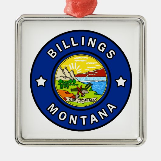 Billings Montana Ornament Aus Metall (Vorne)