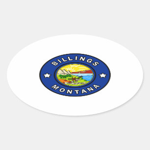 Billings Montana Ovaler Aufkleber