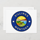 Billings Montana Postkarte (Vorne/Hinten)